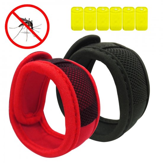 yhmall-2-PACK Mosquito and Insect Repellent Bracelets with 6 Ref - Click Image to Close