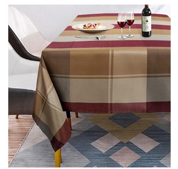 Yhmall Fashion Rectangle Tablecloth, 70 x 52 Inch Vintage Tablecloth, Holiday Square Checkered Tablecloth for Kitchen Room - Click Image to Close